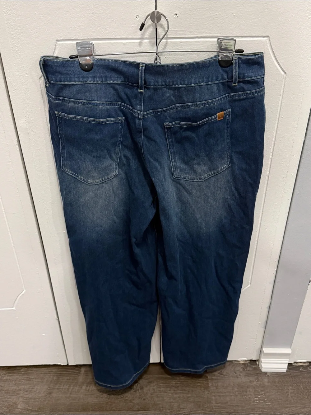 NWOT Halara Dark Wash Flex Asymmetric Low Rise Straight Leg Jeans